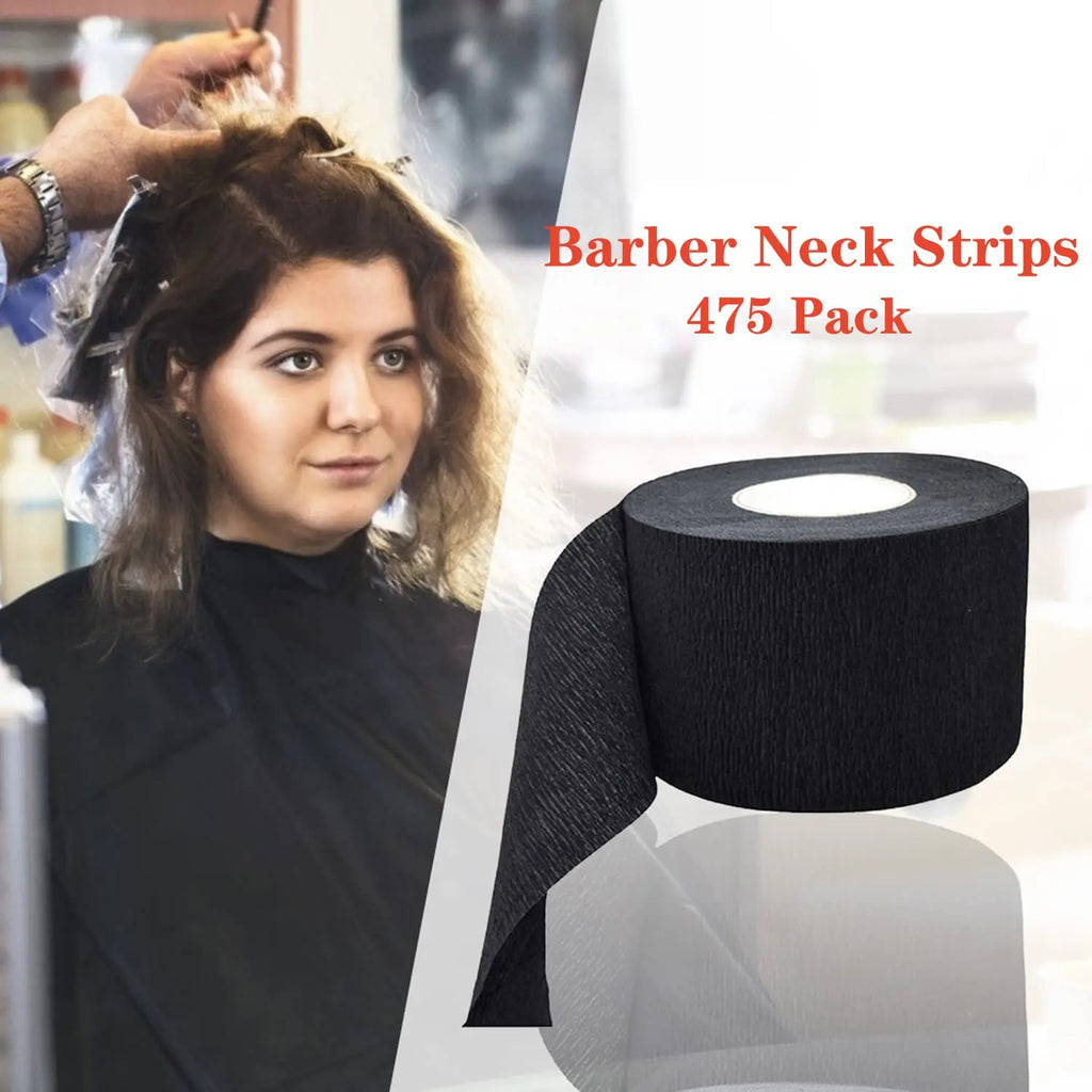5-Roll Disposable Barber Neck Strips | 400 Salon Neckbands Barber Neck Strips QXL
