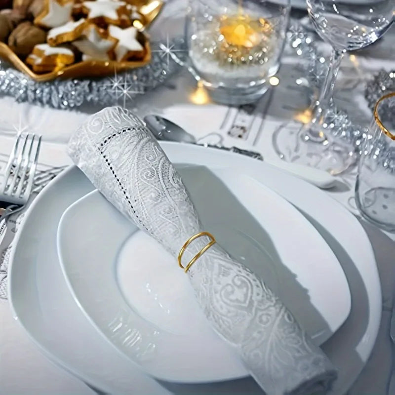 Gold Metal Spiral Napkin Rings for Weddings & Dining Napkin Rings QXL