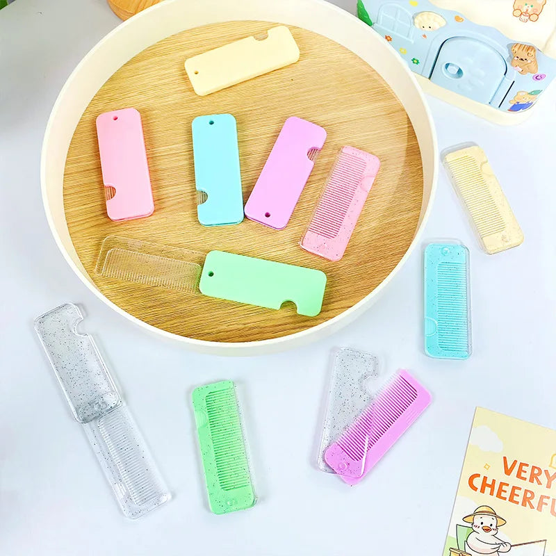 Portable Folding Pocket Comb | Anti-Static Travel Hair Brush Folding Travel Comb QXL