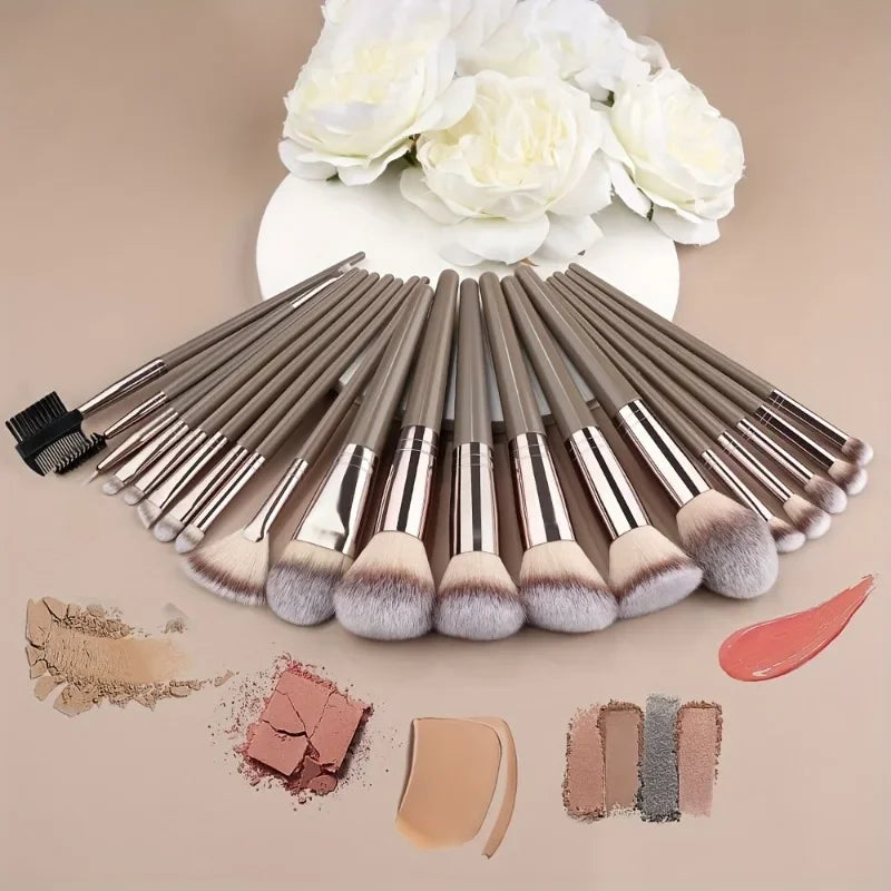 16-Piece Champagne Gold Professional Makeup Brush Set Makeup Brush Set QXL