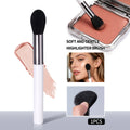 KOSSHOW Flame Blush & Highlighter Brush | Wood Handle Makeup Brush QXL WHITE