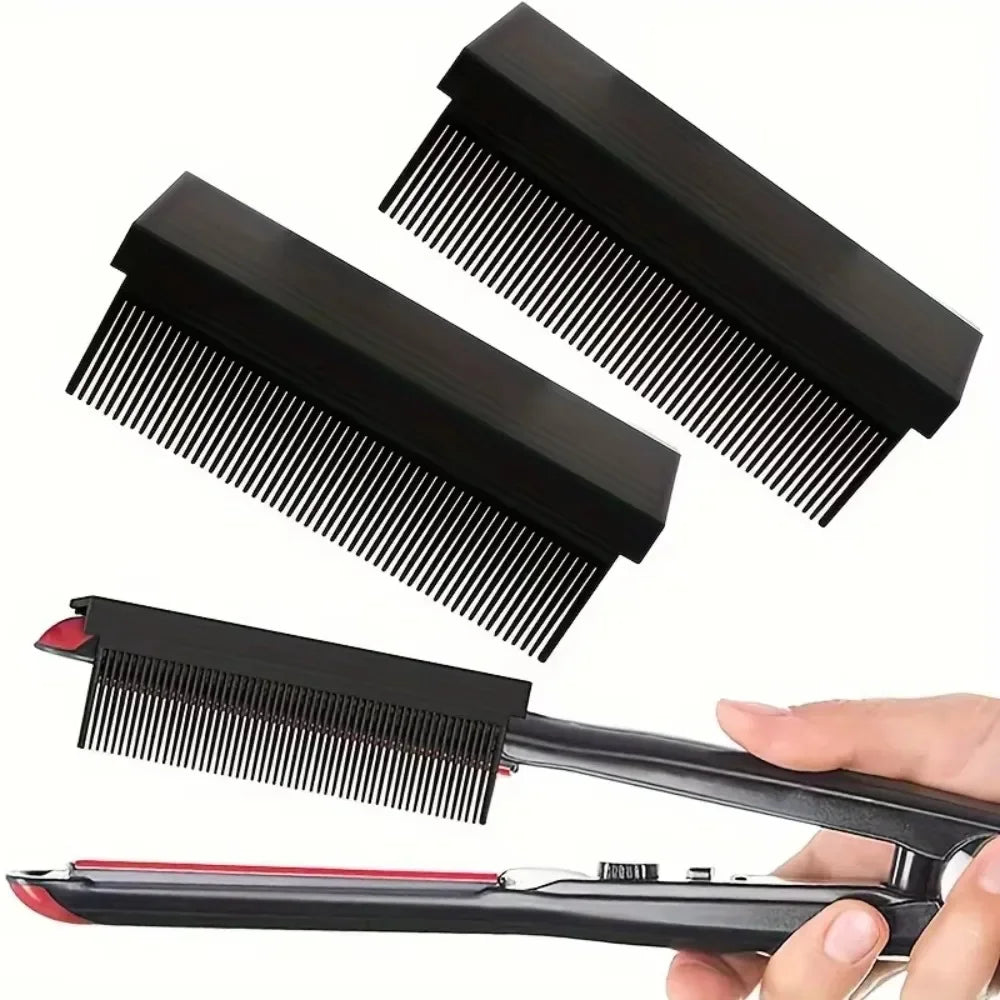 Clip-On Flat Iron Comb Attachment | Hair Straightening Tool Hair Styling Comb QXL