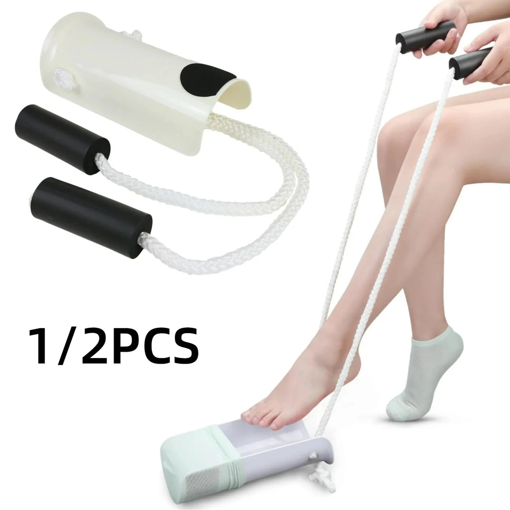 Sock Aid Dressing Helper | Easy-Grip Foam Handles | 1-2 Pack Dressing Aid Tool QXL