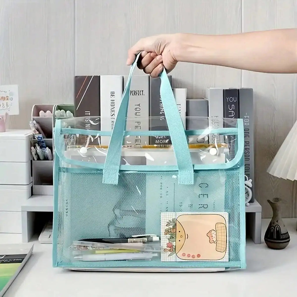 A4 Waterproof Transparent PVC File Bag | Document Organizer Document File Bag QXL