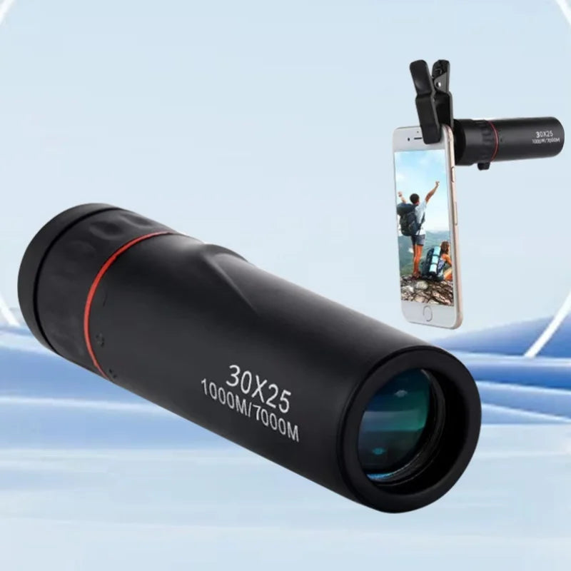 Mini 30x25 HD Monocular Telescope with Phone Holder | Outdoor Monocular Telescope QXL