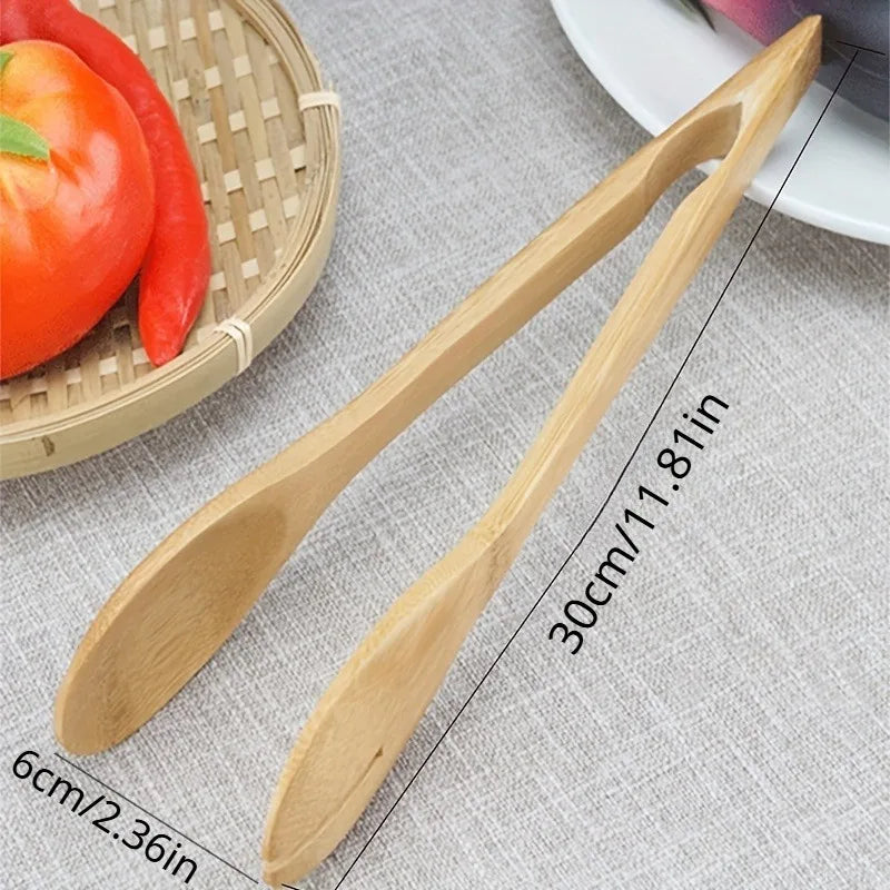 Wooden Serving Tongs – BBQ, Salad, Bread & Buffet Use Kitchen Serving Tongs QXL