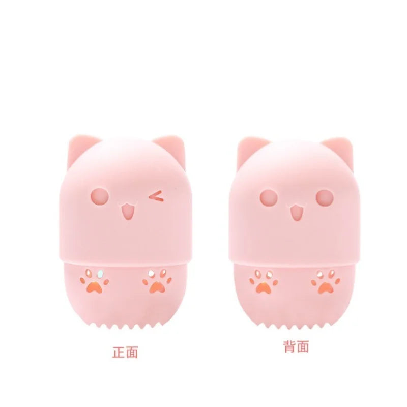 Cute Cat Silicone Makeup Sponge Holder & Drying Case Sponge Holder Case QXL