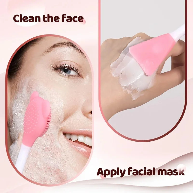 Jade & Rose Quartz Facial Roller & Gua Sha Scraping Set Facial Roller Set QXL