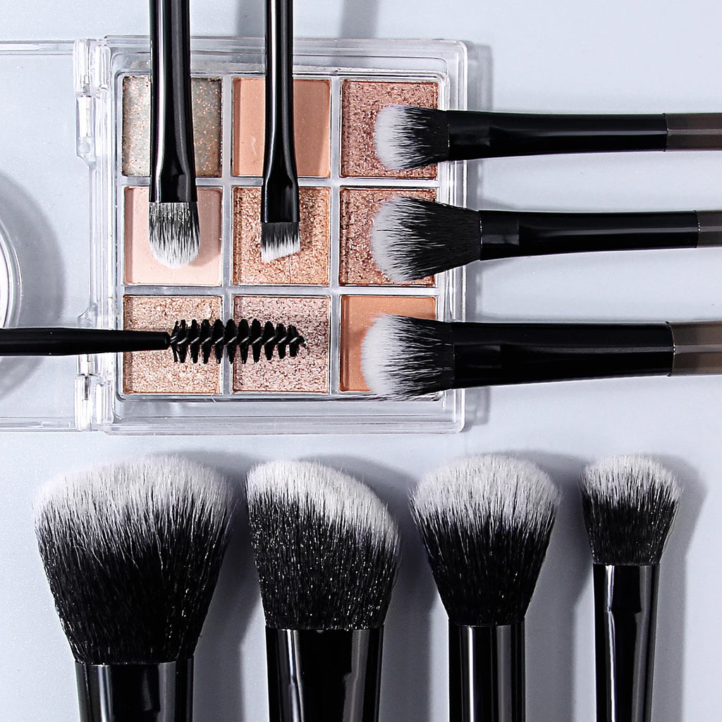 KOSSHOW 12-Pc Makeup Brush Set | Foundation, Eyeshadow & Blush Makeup Brush Set QXL