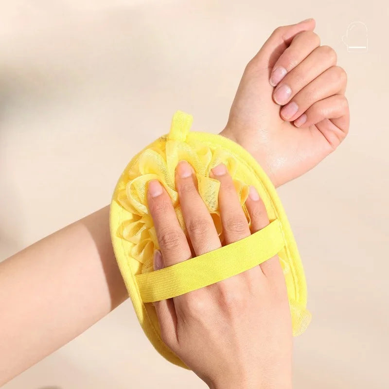 Pineapple Double-Sided Bath Gloves | Exfoliating Body Scrubber Exfoliating Bath Gloves QXL