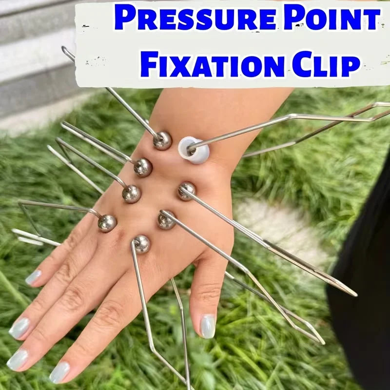 2-Pack Stainless Steel Acupressure Massage Clips | Body Massager Acupressure Massage Clip QXL