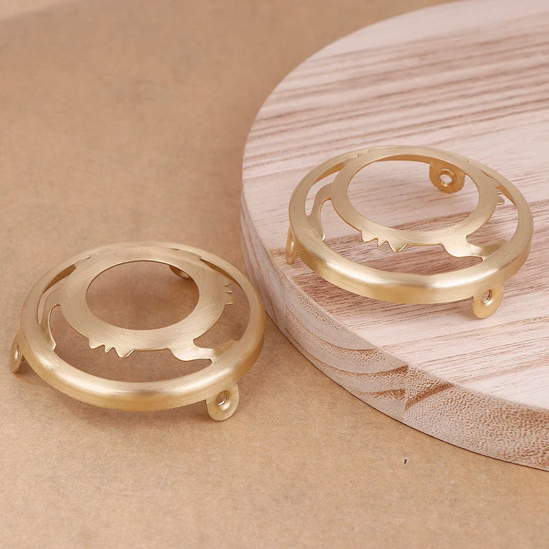 Brass E27 E14 Lampshade Ring Holder | 3-Hole Socket Connector Lampshade Ring Holder QXL