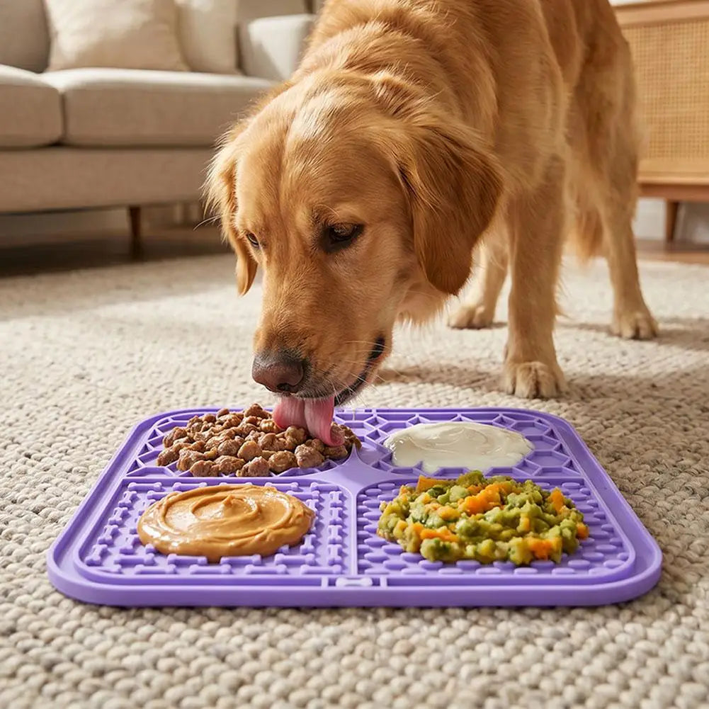 Silicone Pet Lick Mat Slow Feeder for Dogs & Cats Pet Slow Feeder Mat QXL