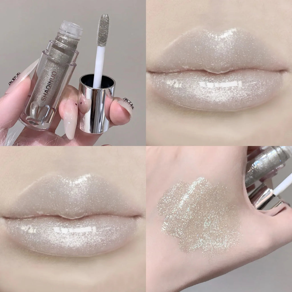 Pearlescent Mirror Lip Gloss | Sparkling Moisturizing Lip Oil Mirror Lip Gloss QXL 05
