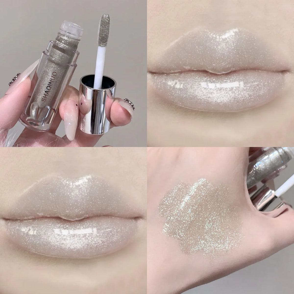 Pearlescent Mirror Lip Gloss | Sparkling Moisturizing Lip Oil Mirror Lip Gloss QXL 05