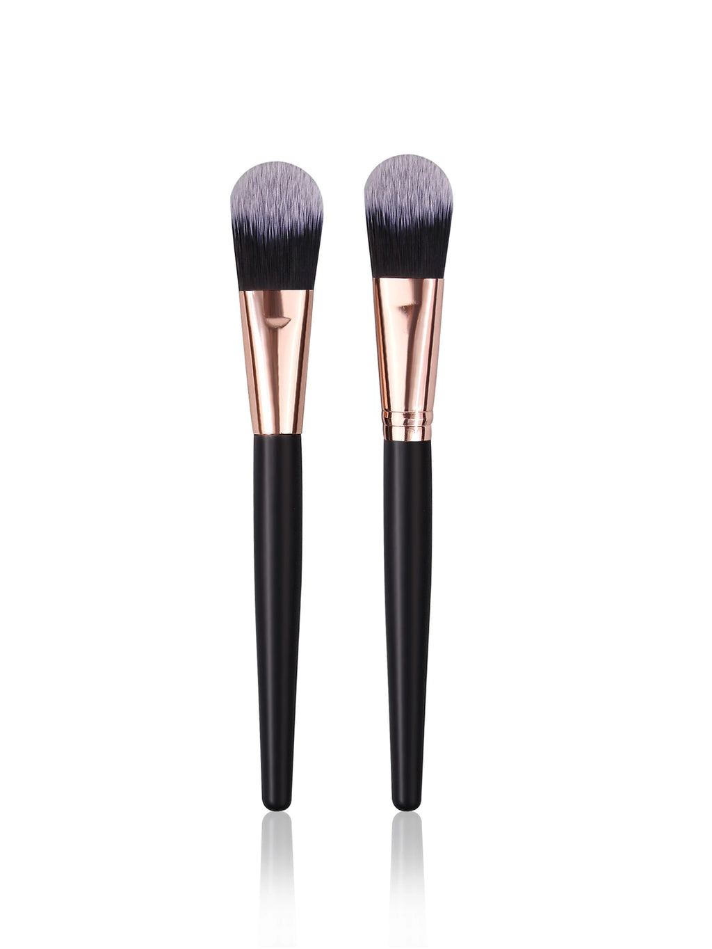 KOSSHOW 2-Pc Concealer & Foundation Brush Set | Black Concealer Brush Set QXL