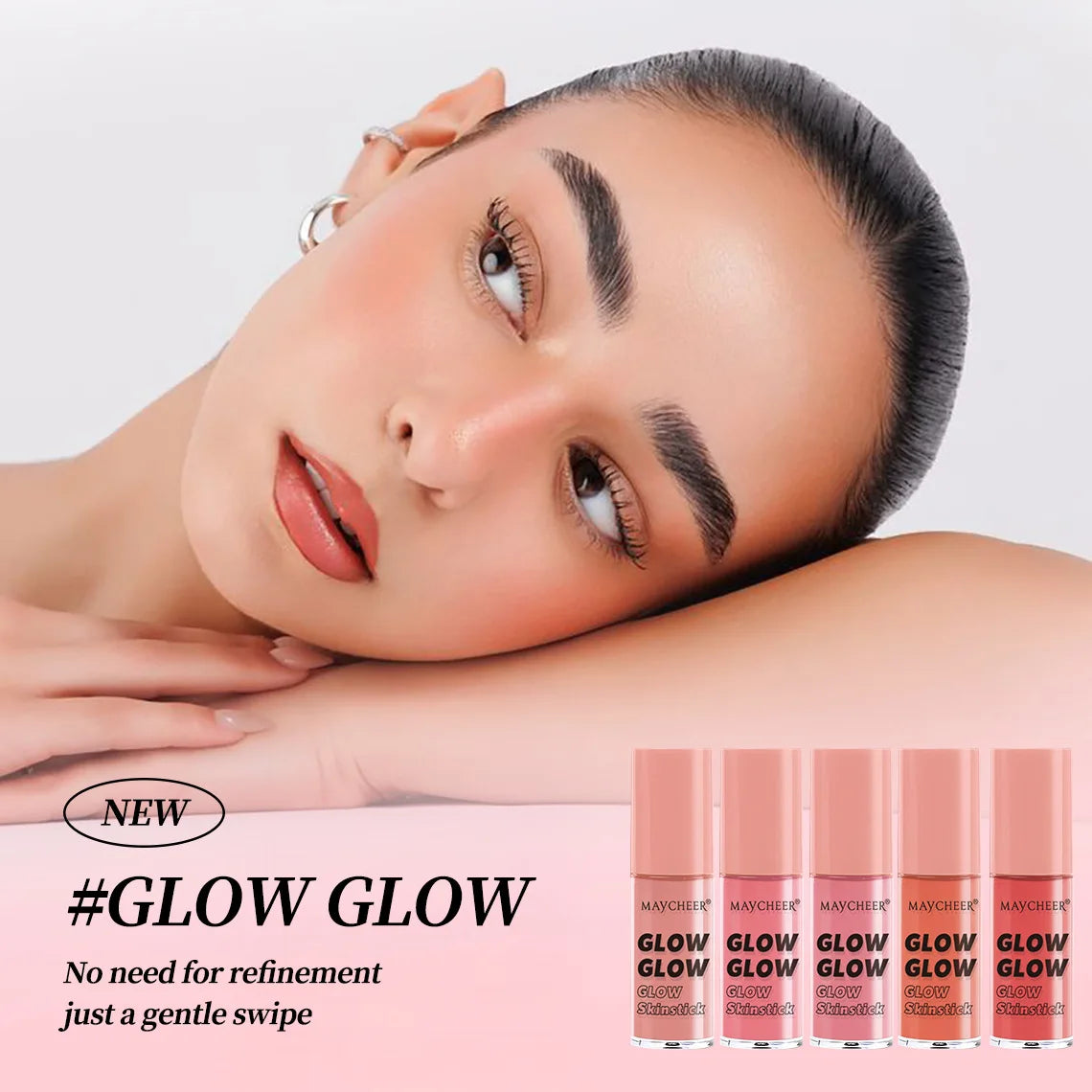 Long-Lasting Liquid Blush – Shimmer Glow Face Contour Liquid Blush QXL