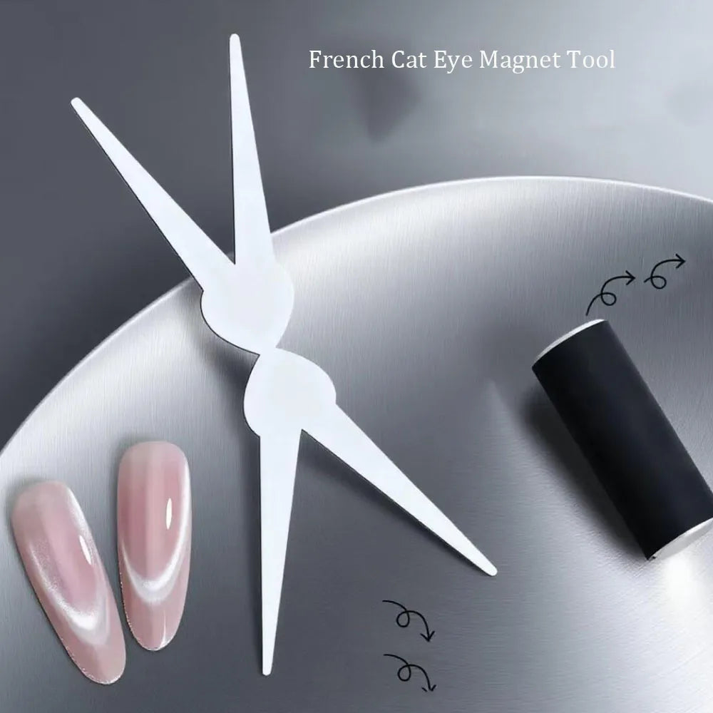 3D Double-Headed Cat Eye Nail Magnet | French Gel Polish Tool Nail Art Magnet Tool QXL
