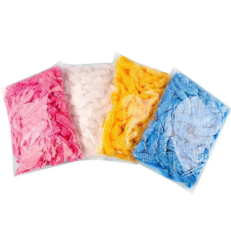 50-Pack Disposable Shower Caps | Waterproof Transparent Hair Covers Disposable Shower Cap QXL