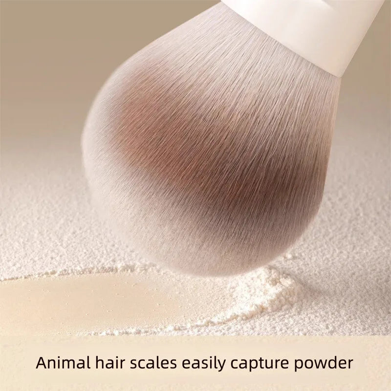 Fluffy Goat Hair Powder Brush | Blush Bronzer Highlighter Tool Powder Makeup Brush QXL