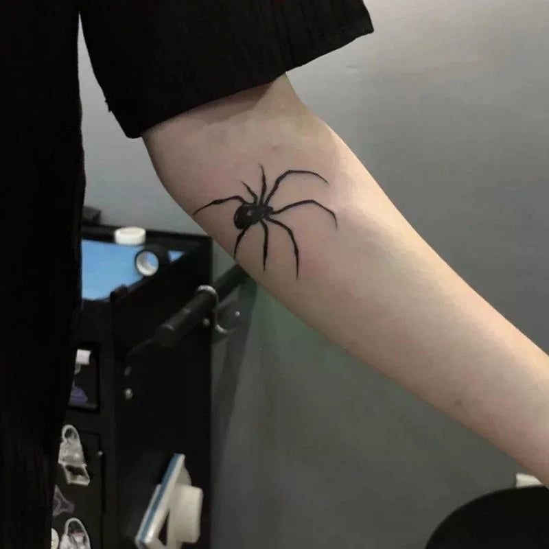 Spider Temporary Tattoo Sticker – Waterproof 1–2 Weeks Temporary Tattoo Sticker QXL