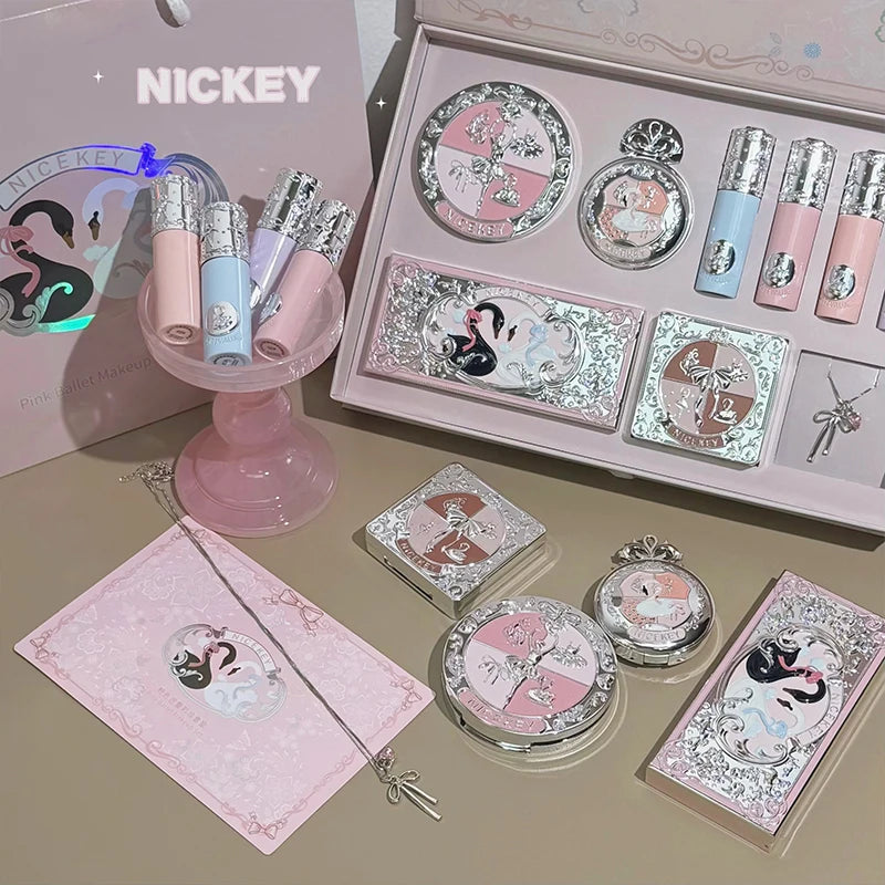 NICEKEY 9-Pc Makeup Gift Set | Lip Gloss, Eyeshadow & Contour Face Makeup Set QXL