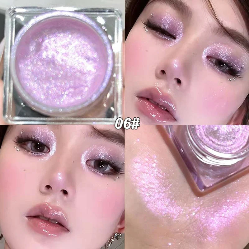 6-Color Shimmer Liquid Highlighter | Glitter Glow Face & Body Liquid Highlighter QXL 06