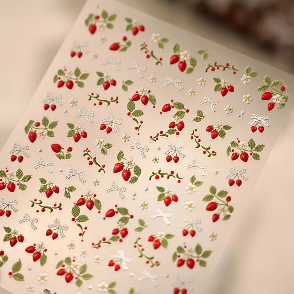 Spring Strawberry Vine 5D Nail Art Stickers & Decals DIY Nail Art Stickers QXL