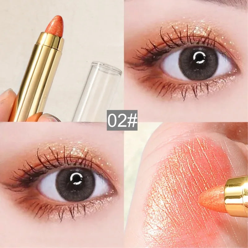 6-Color Double-Ended Eyeshadow Stick | Pearl & Matte Finish Eyeshadow Stick QXL 02