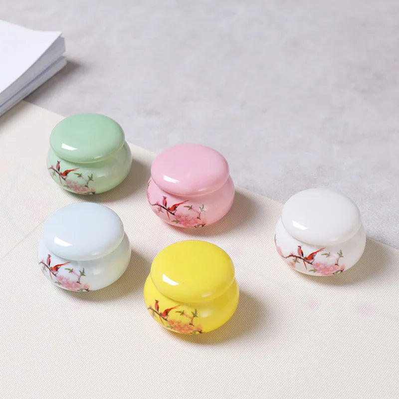 15g Mini Ceramic Nail Cup with Lid | Acrylic Liquid & Powder Jar Nail Dappen Dish QXL
