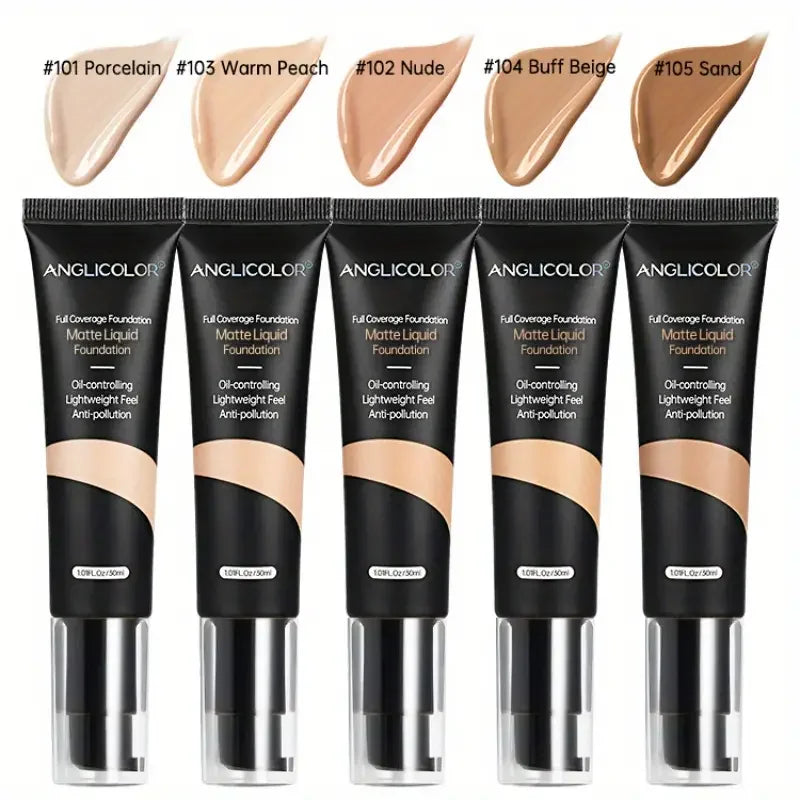 VERONNI 5-Shade Liquid Concealer & Foundation | Long-Lasting Liquid Concealer Foundation QXL