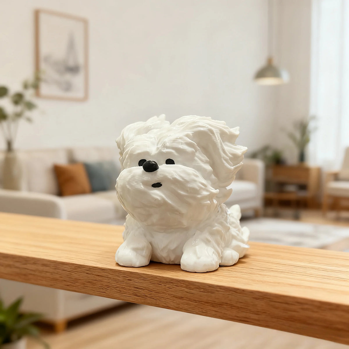 Minimalist Sketch-Style Puppy Statue | Unique Desk Decor Art Decorative Figurine QXL