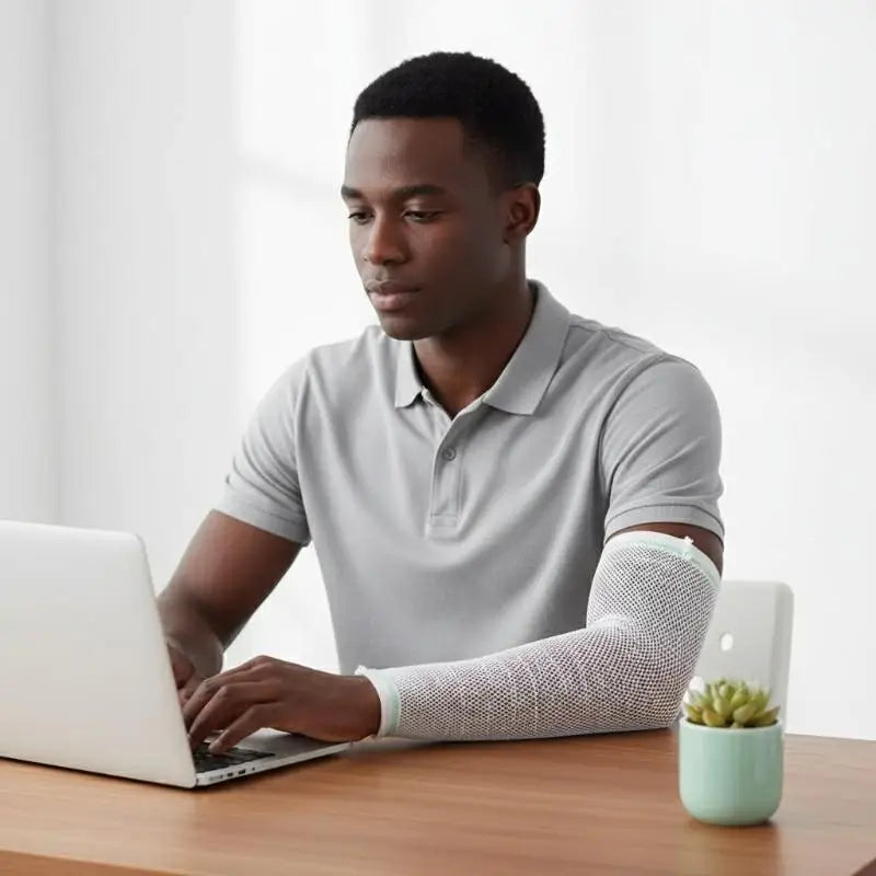 PICC Line Elastic Cover Sleeve | Breathable Mesh, L & XL Medical Arm Sleeve QXL