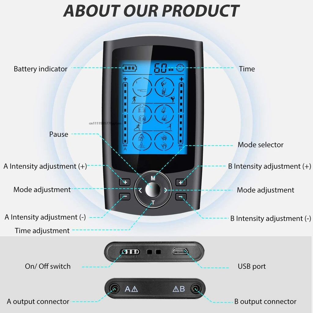 36-Mode TENS EMS Electric Body Massager | Dual Channel Electric Body Massager QXL