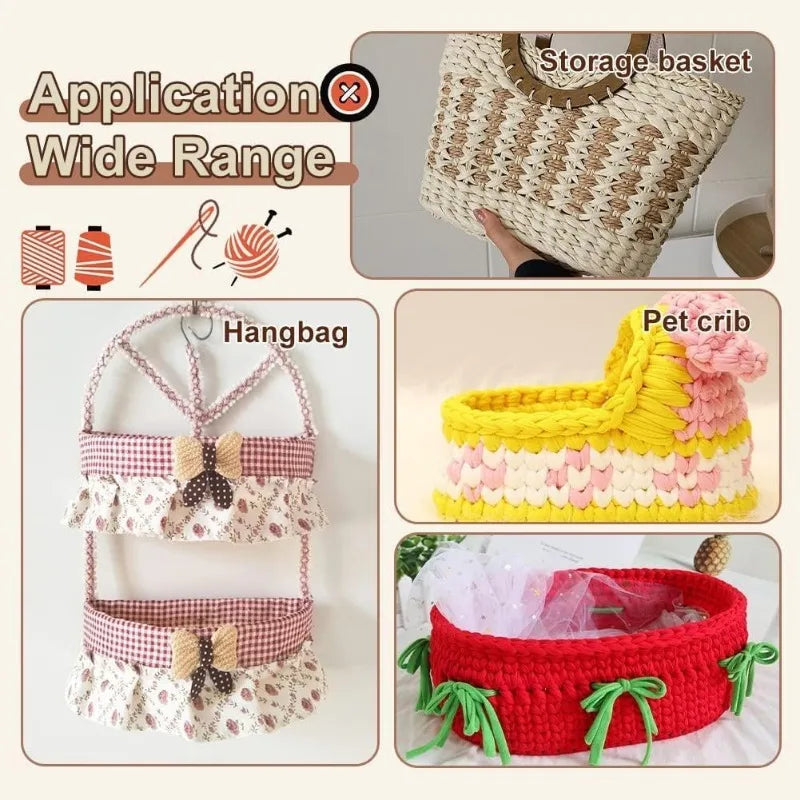 Oval Wooden Crochet Basket Base Set – 3 Sizes for DIY Craft DIY Craft Base QXL