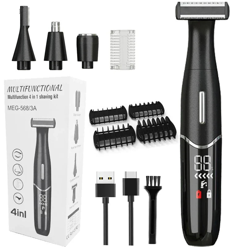 4-in-1 Rechargeable Women's Electric Shaver & Bikini Trimmer Women's Electric Shaver QXL