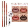 3-Pack Velvet Matte Lip Liners + Sharpener | Waterproof Lip Liner Set QXL set 2