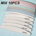 Professional Half Moon Nail Files | Sanding & Shaping Set Nail File Set QXL Mix 10pc