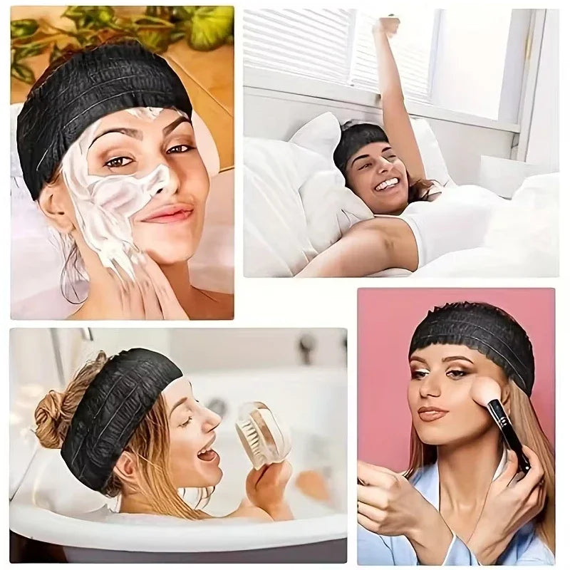 Disposable Spa Headbands | Soft Non-Woven Hair Bands 20/50/100pk Disposable Spa Headbands QXL