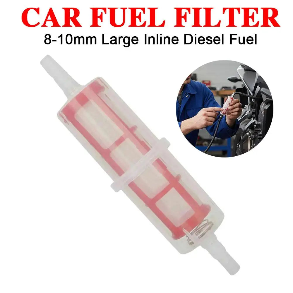 Universal 8–10mm Inline Diesel Fuel Filter | Car & Motorcycle Inline Fuel Filter QXL