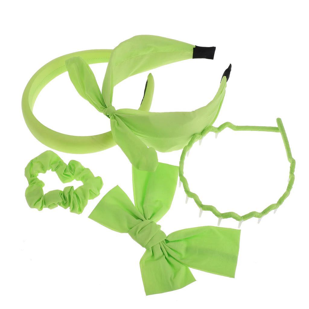 5-Pc Bow Headband & Scrunchie Set | Spa, Makeup & Skincare Hair Accessory Set QXL