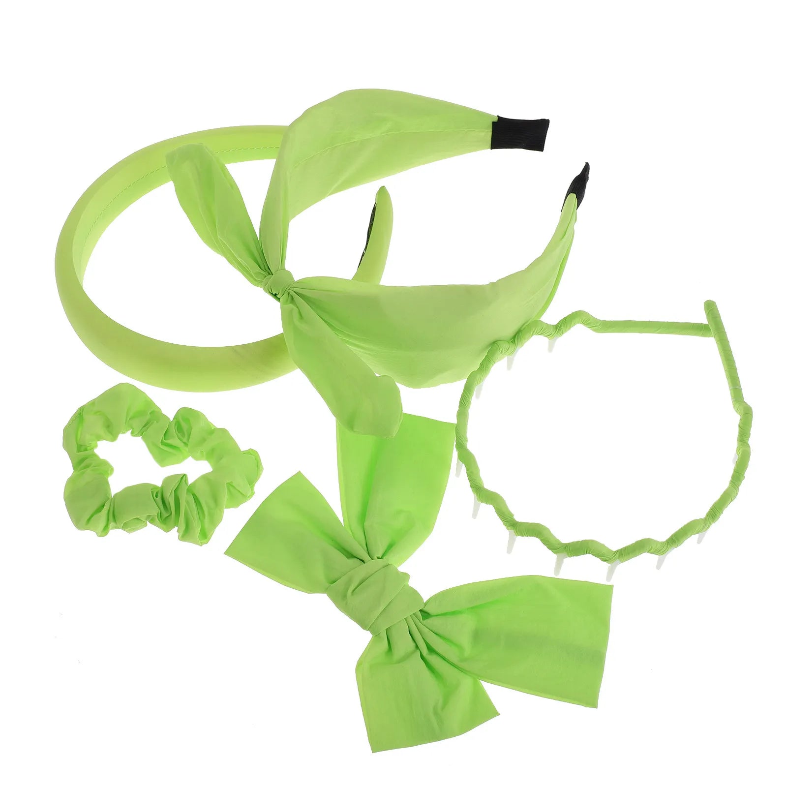 5-Pc Bow Headband & Scrunchie Set | Spa, Makeup & Skincare Hair Accessory Set QXL