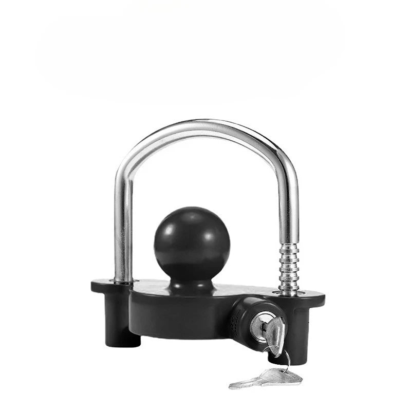 Universal Trailer Ball Coupler Lock | Heavy-Duty Anti-Theft Trailer Coupler Lock QXL black