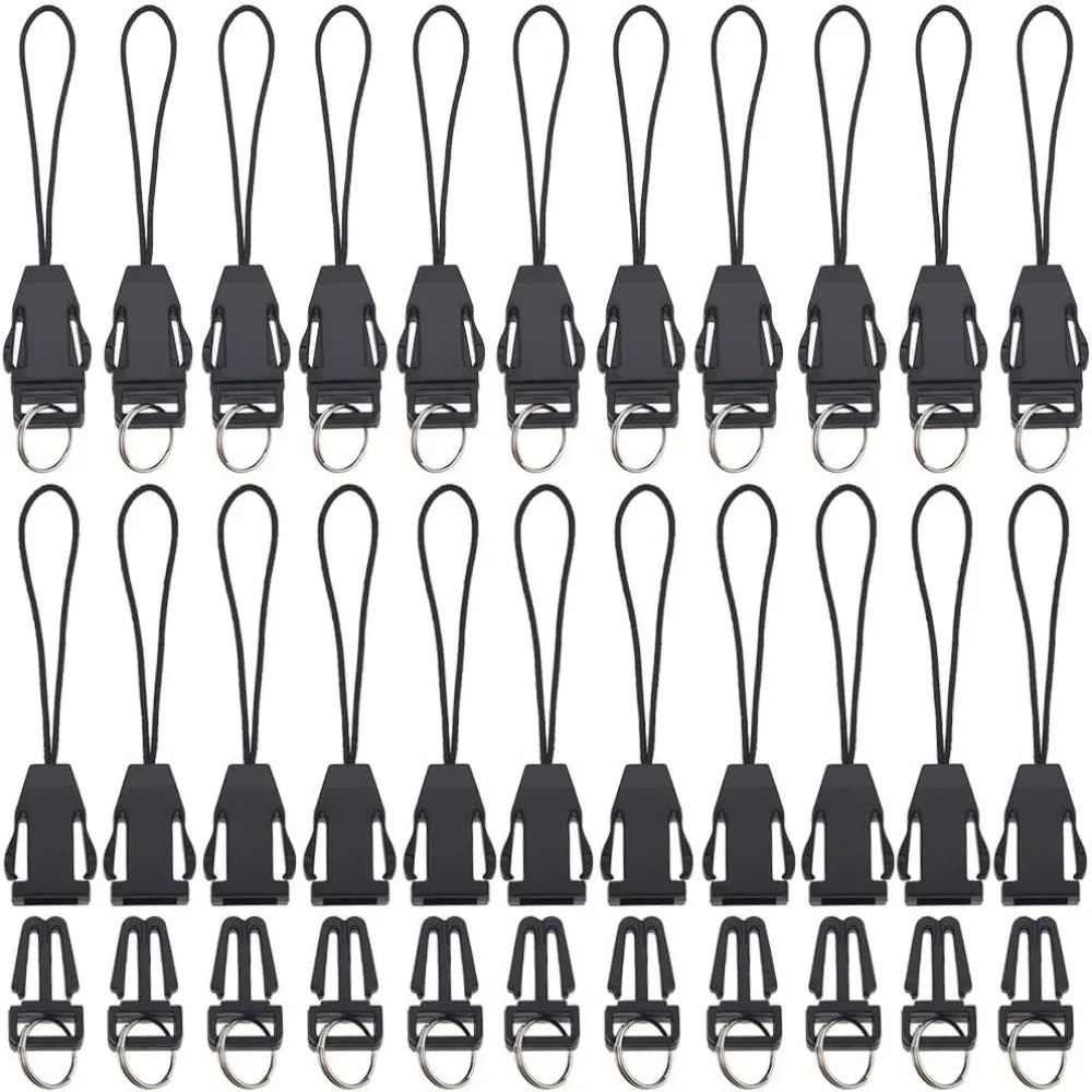 100-Pack Phone Charm Straps | Detachable Buckle & Split Ring Phone Charm Straps QXL