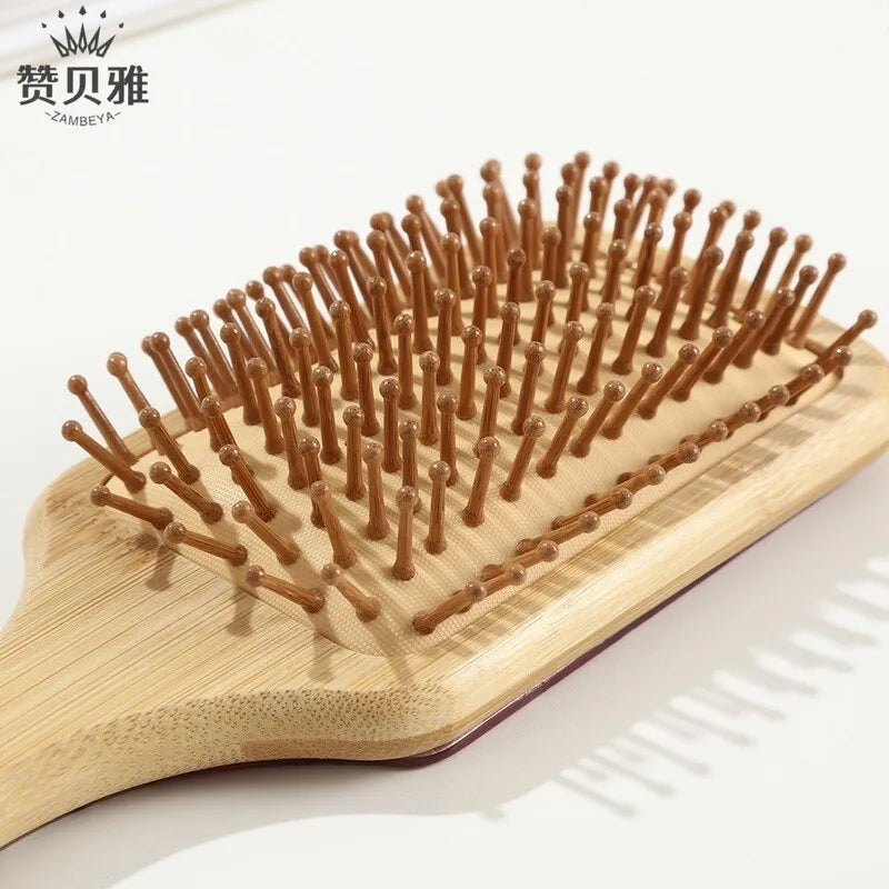 Mini Air Cushion Massage Comb | Anti-Static Wide-Tooth Wood Air Cushion Comb QXL