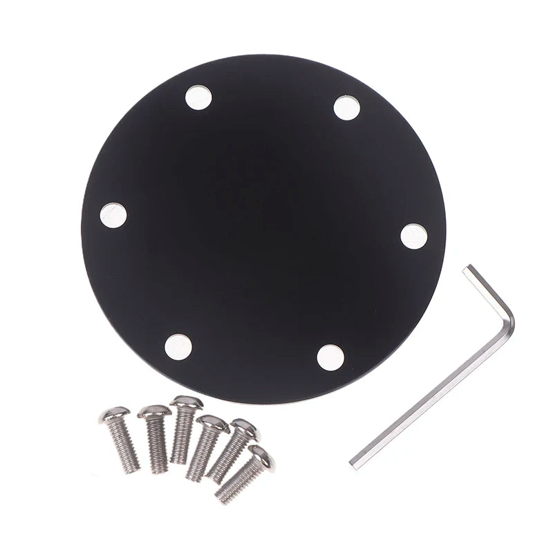 Aluminum 6-Hole Steering Wheel Horn Button Delete Plate Cover Steering Wheel Cover QXL