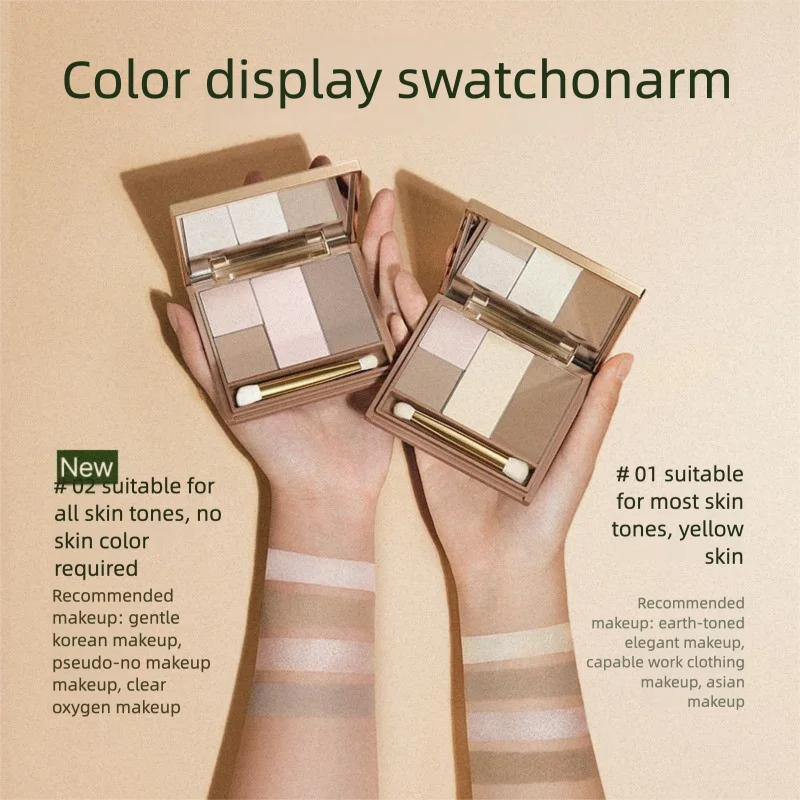 OUT OF OFFICE 3D Contour & Highlight All-in-One Face Palette Contour Highlight Palette QXL