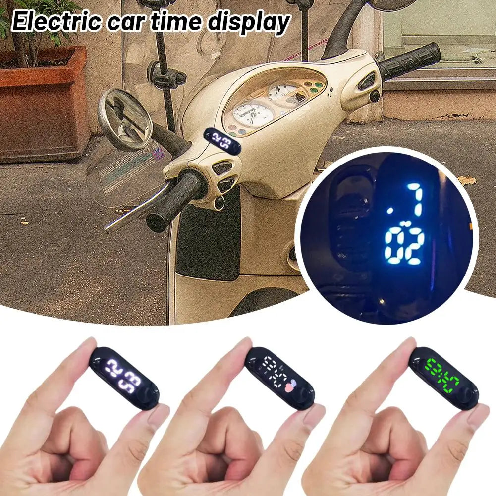 Waterproof LED Digital Clock for Motorcycle & Scooter Motorcycle LED Clock QXL