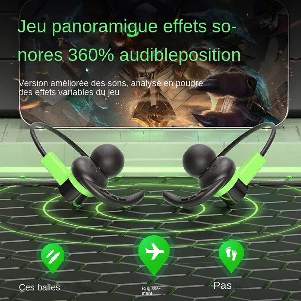 Maerknon 3.5mm Wired Earbuds HiFi Bass Stereo & Mic Wired In-Ear Earbuds QXL