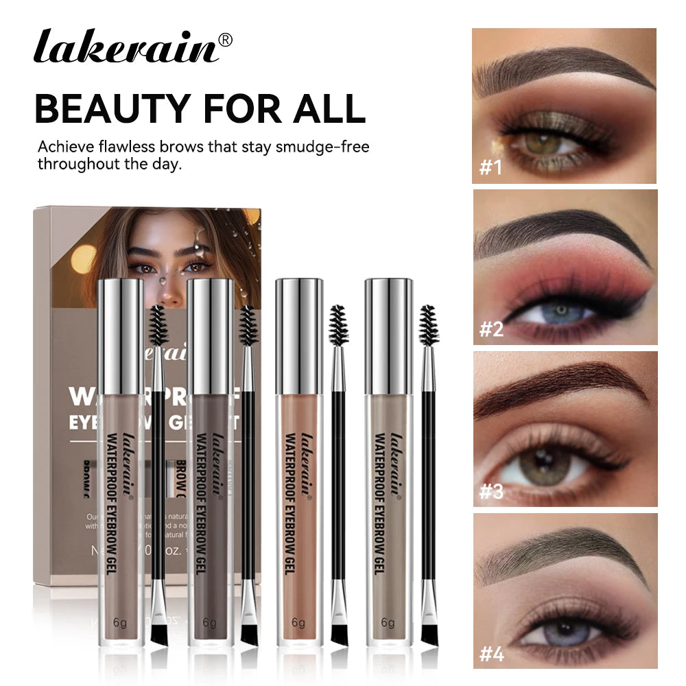 Waterproof Eyebrow Tint Gel | 4 Colors Long-Lasting Brow Definer Eyebrow Tint Gel QXL